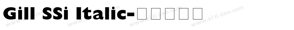 Gill SSi Italic字体转换